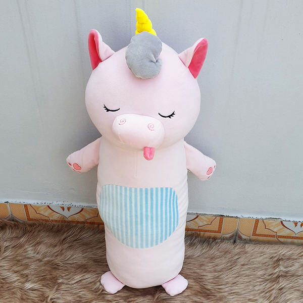 Gấu Bông Miniso Ngựa Kỳ Lân Unicorn (70 Cm) G45 (Tặng 1 Đèn Led 8 Bóng Siêu Sáng Cắm Cổng Usb)