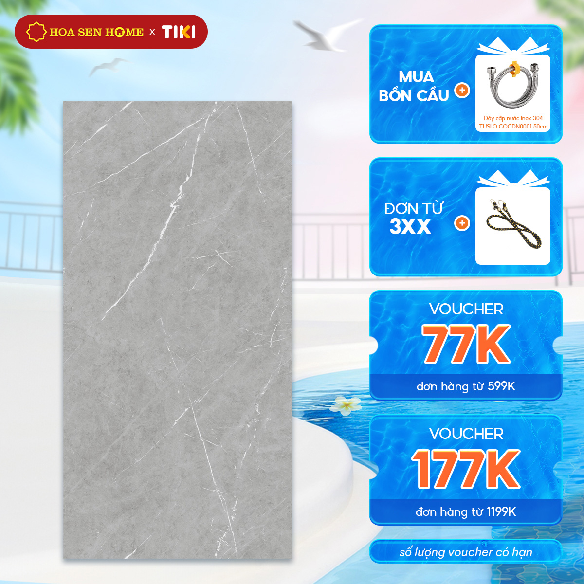 Gạch men lát nền LUSTRA INCEF0601200006 loại gạch granite vân đá tự nhiên, độ dày 8.8mm, gạch 1 face, kích thước 600mmx1200mm, thùng 2 viên - Hàng chính hãng