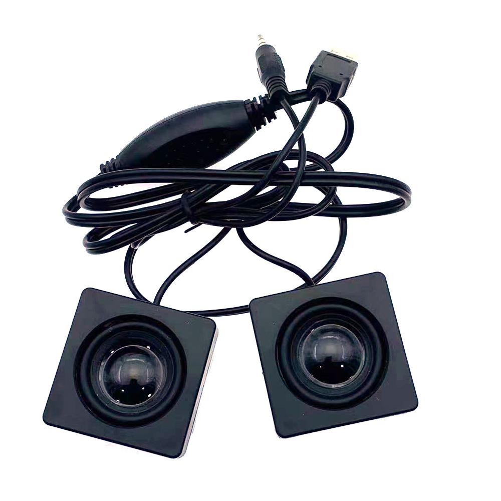 1 cặp loa máy tính mini USB loa di động có dây bass âm thanh nổi loa nhỏ để bàn máy tính xách tay điện thoại MP4 MP3 Màu sắc: Không dính Bluetooth
