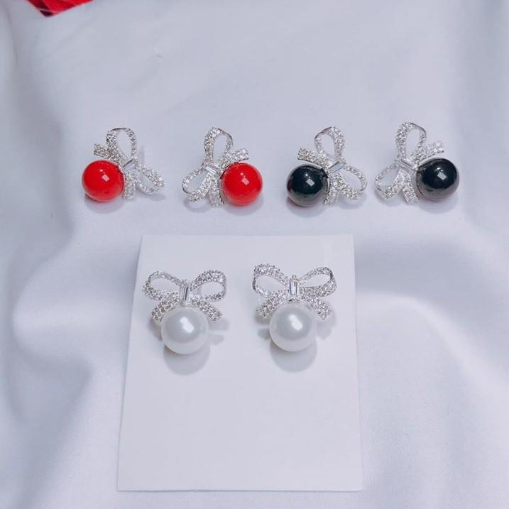 Bông tai bạc nơ trai MS70