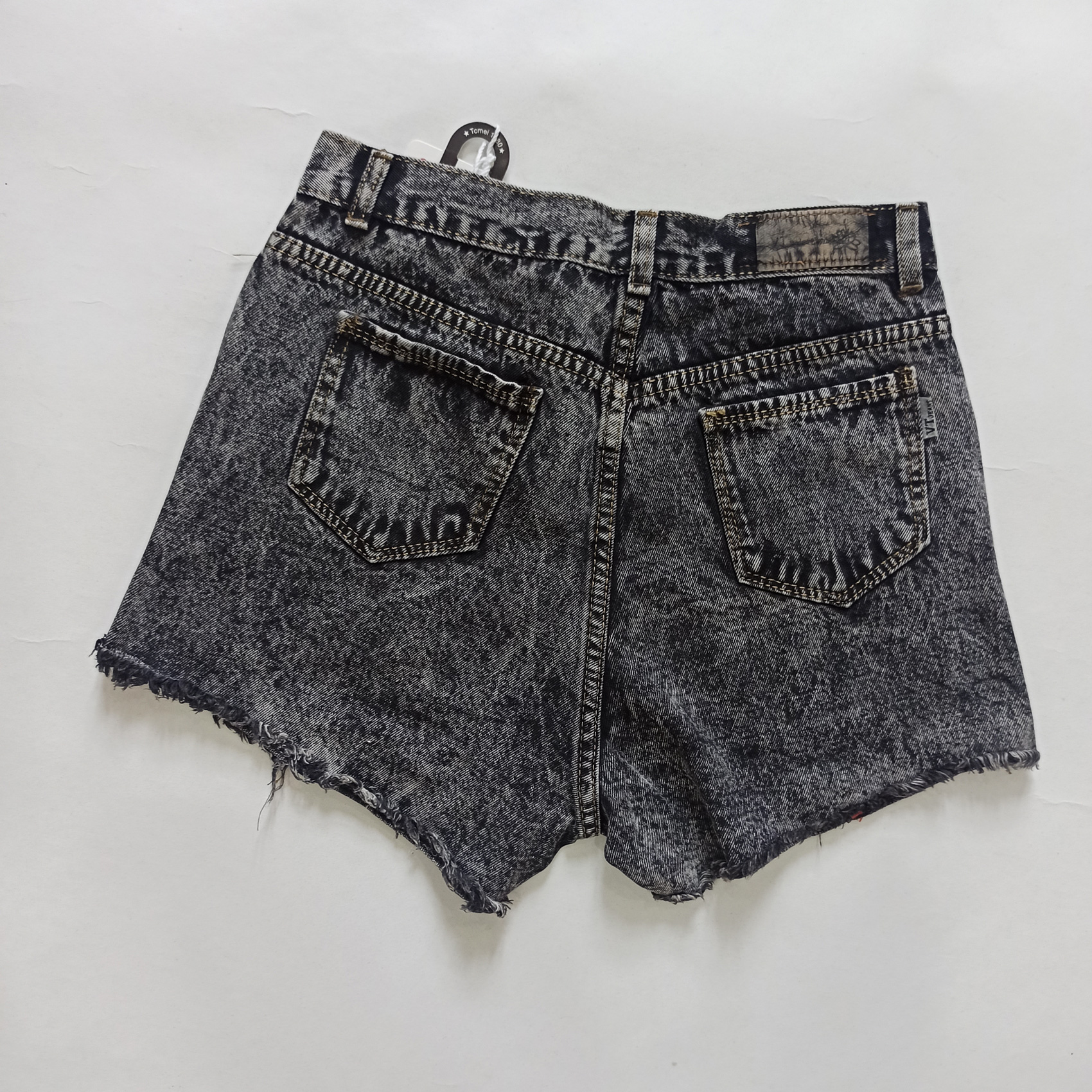 Quần short jean nữ ống rộng màu xám size M