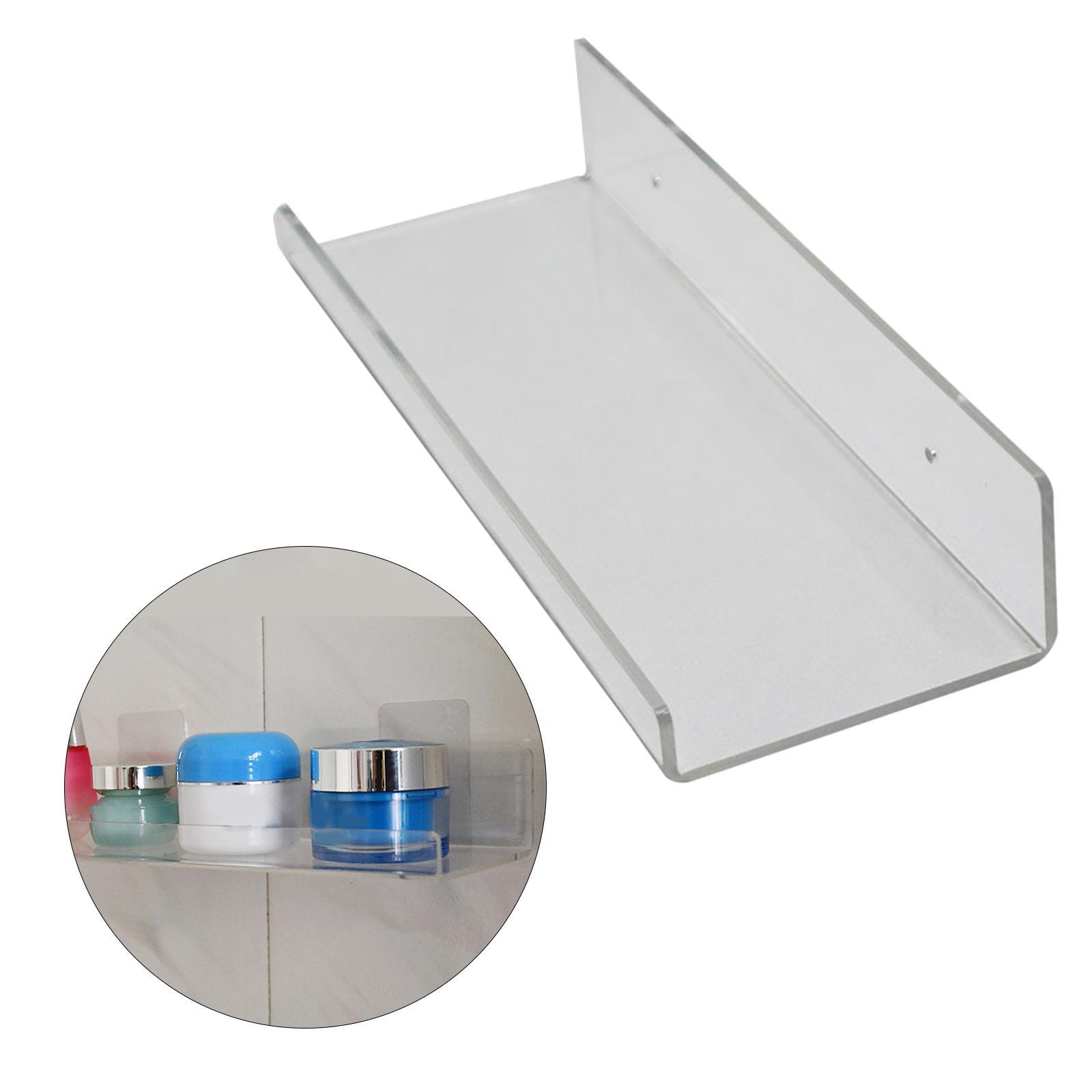 Acrylic Floating Wall Shelf Sturdy Clear for Hallway Kitchen Bathroom