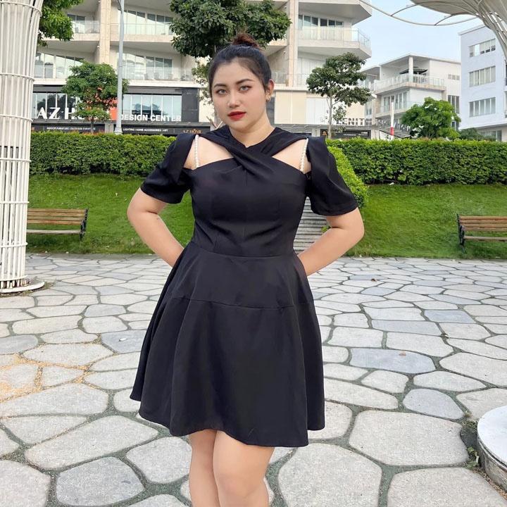 Đầm Bigsize phối cườm Hotgirl ChubbyBigsize