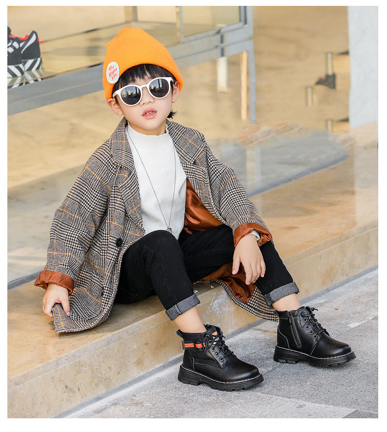 Giày da cho bé trai bé gái mùa thu và mùa đông mới của Hàn Quốc mã AJ08