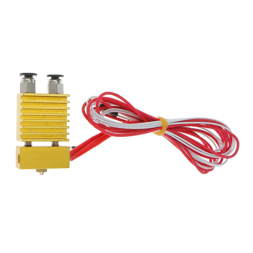 3D Printer Single Head Nozzle Extruder 0.4mm 1.75mm Mixed Color HotEnd