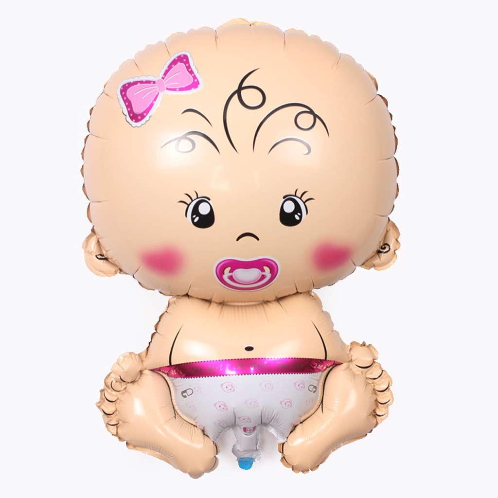 2xBaby Pacifier Doll Foil Balloon Baby Shower Christening Party Decor Pink