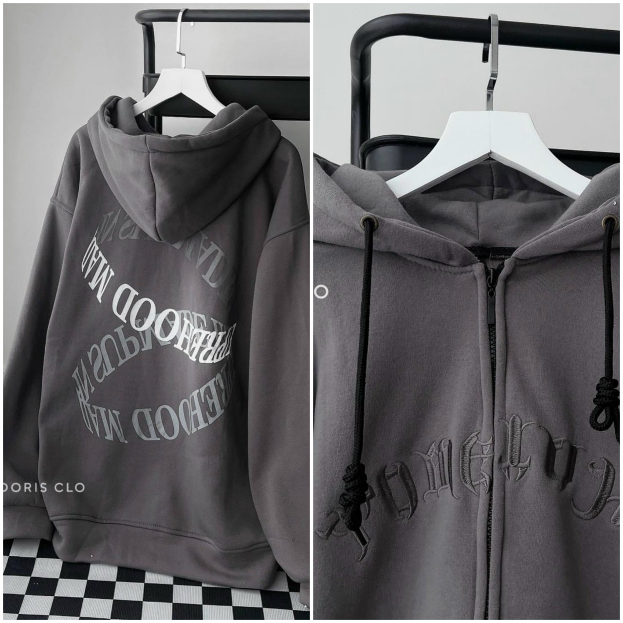 [video] Áo khoác Nỉ Nam Nữ Có Nón Mũ Chữ Nổi - Hoodie Khóa kéo Zip Unisex Hàn Quốc Rẻ Đẹp - Chống Nắng Và Lạnh Tốt