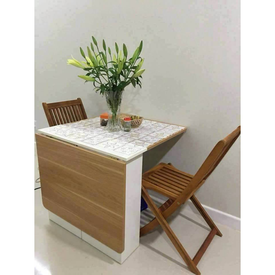 Bàn Ăn Gấp Gọn Thông Minh Kết Hợp Bánh Xe Dễ Dàng Di Chuyển BATM5