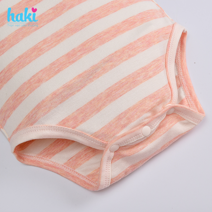 Bộ bodysuit kẻ thủy thủ cho bé vải sợi tre cao cấp BB032, set body bé trai bé gái, body cho bé sơ sinh hàng chính hãng HAKI