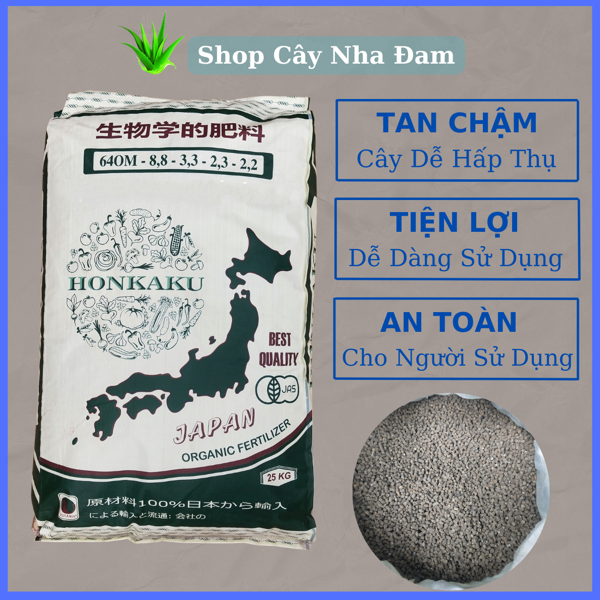 Phân Gà Hữu Cơ Viên Nén Nhật Bản Phân Chuyên Cho Rau Sạch, Hoa, Cây Cảnh