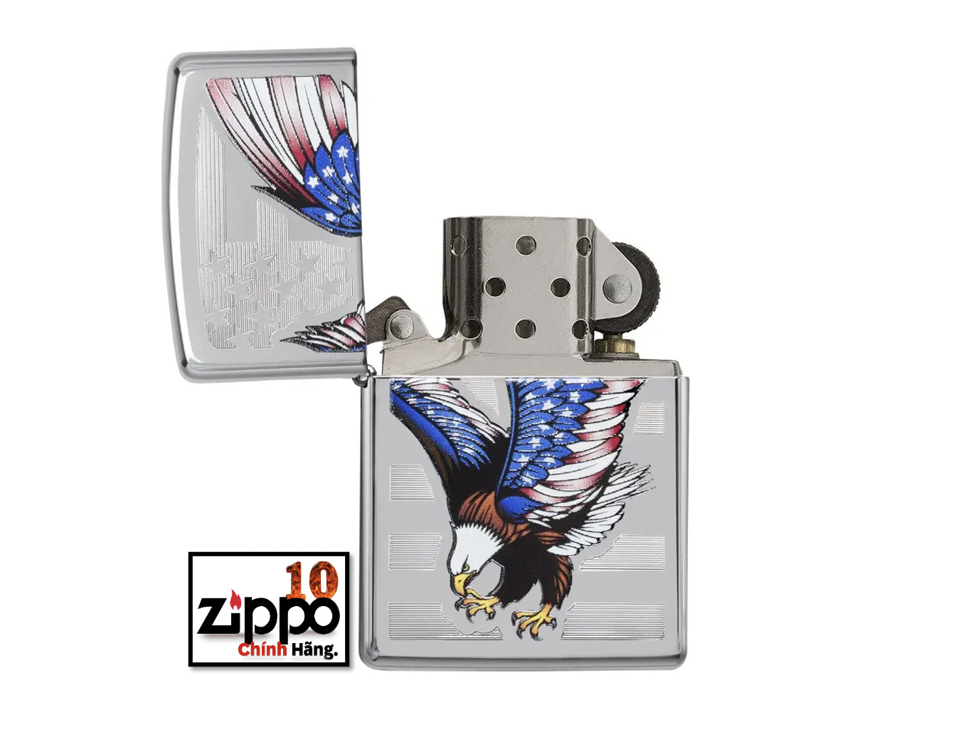 Bật lửa ZIPPO 28449 Eagle Flag - Chính hãng 100%