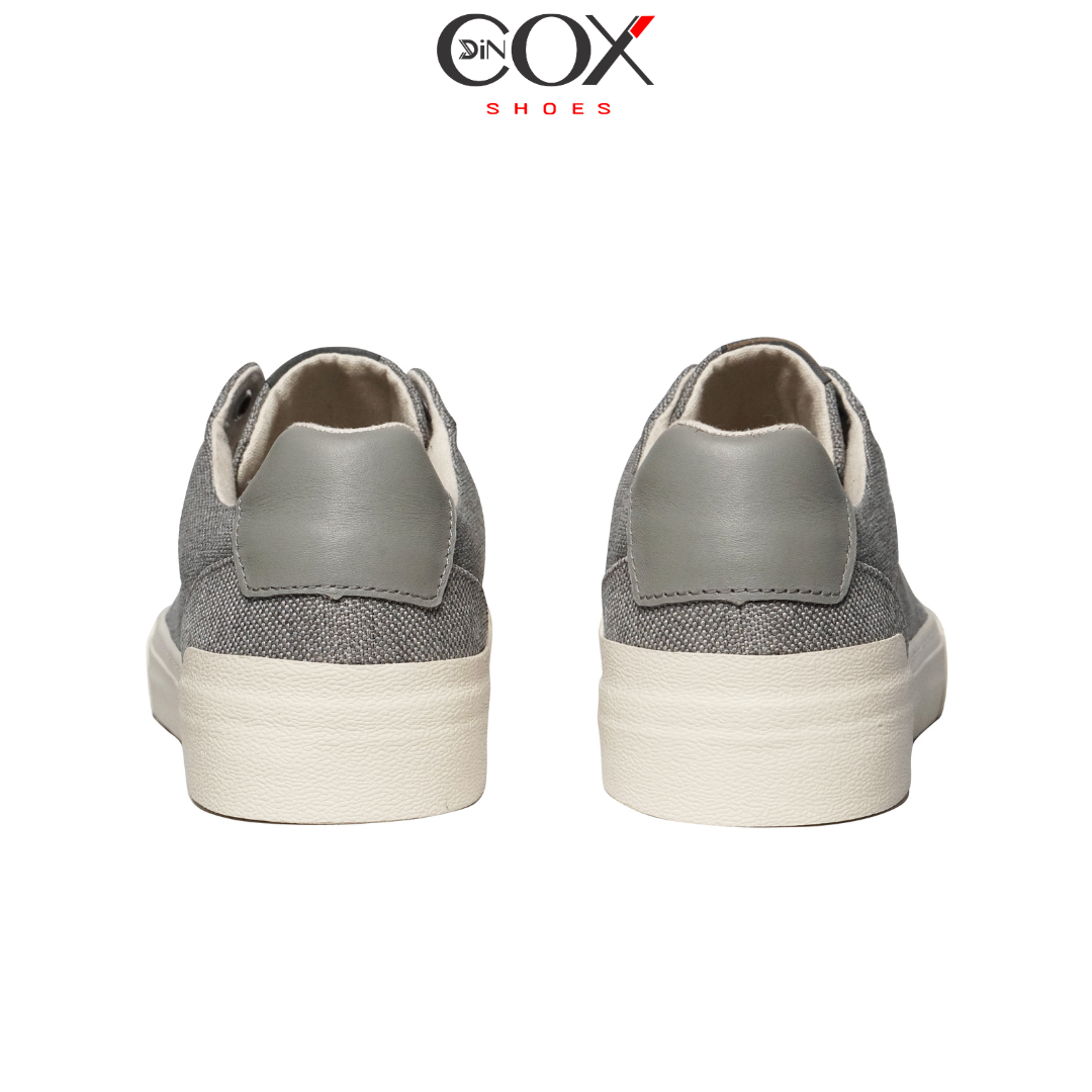 Giày Vải Sneaker Canvas Đế Bằng Nam DC30 Light Grey Dincox