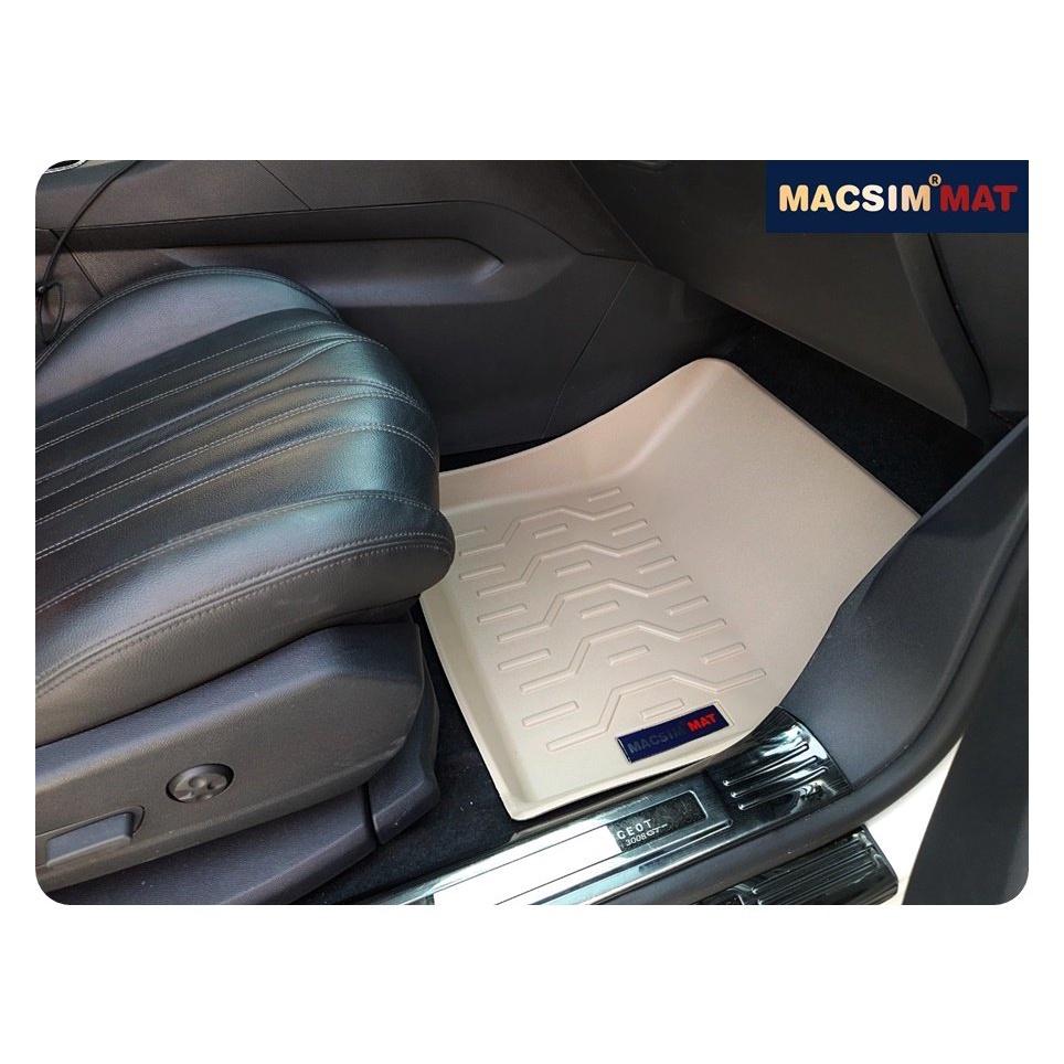 Thảm lót sàn xe ô tô Peugoet 3008 Nhãn hiệu Macsim chất liệu nhựa TPV cao cấp màu be màu be - 2 hàng ghế