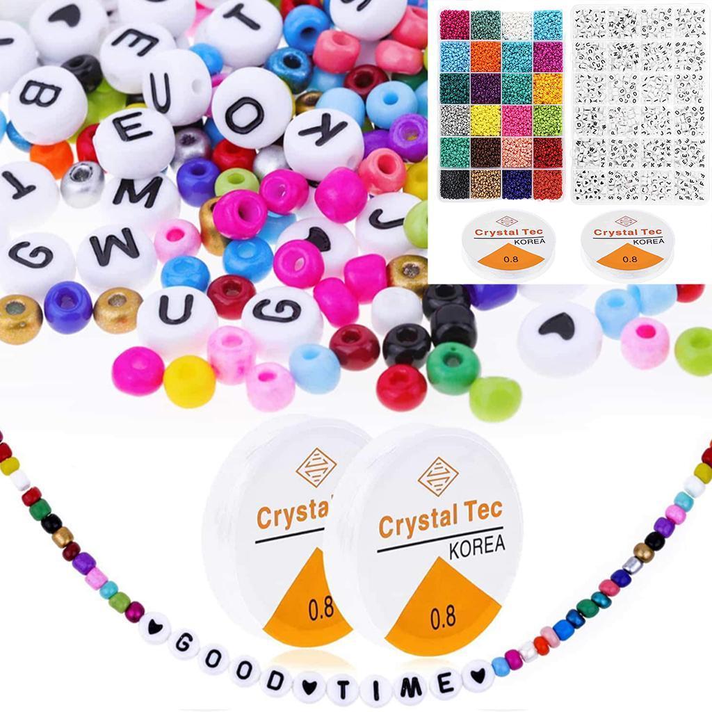 Letter And Pony Seed Beads Loose DIY Bracelets Jewelry Pendants Making Craft