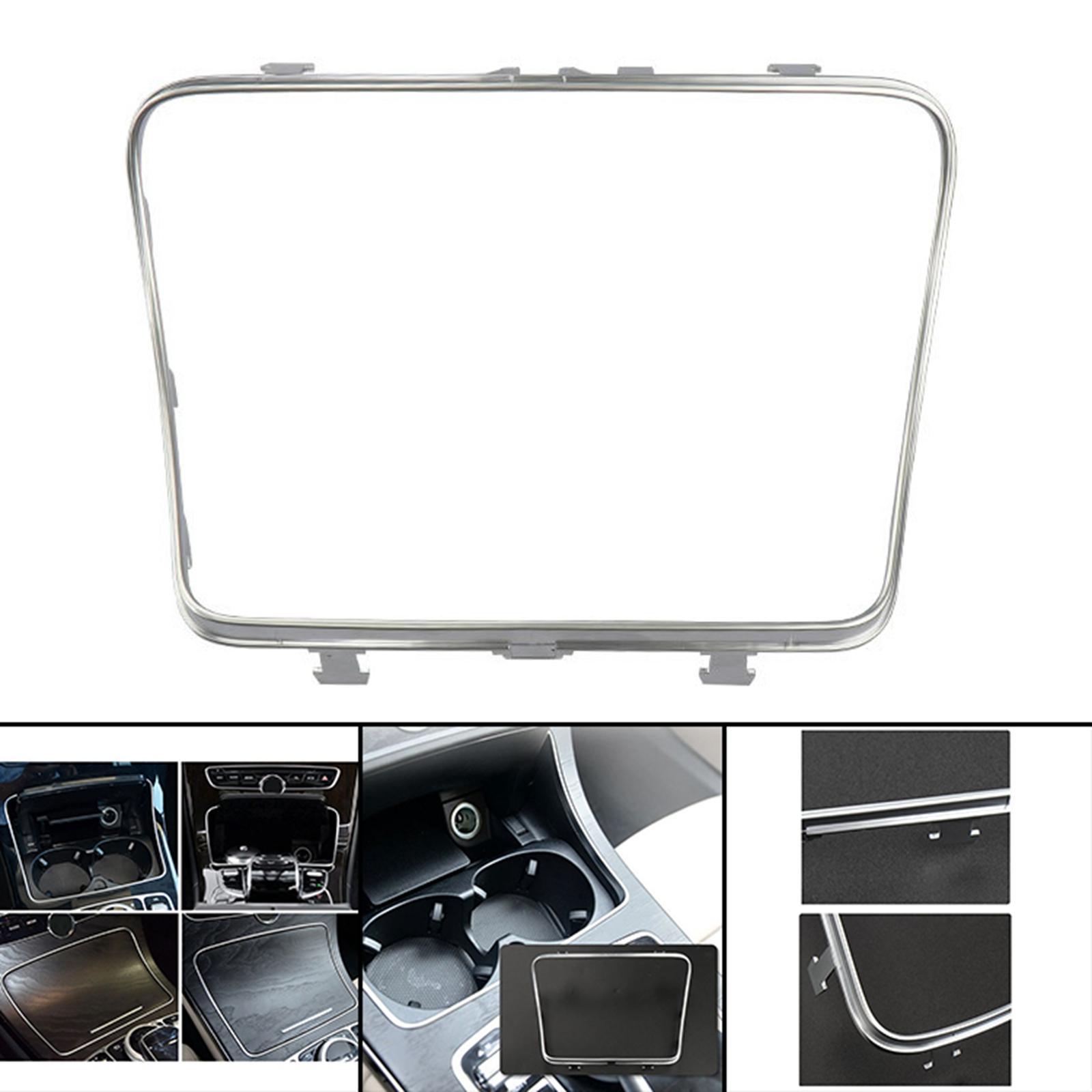 Console Cup Holder Strip Trim Frame Ashtray Trim Ring Stickers Fits for Mercedes C Class W205 GLC Class W205 2015-20 Moulding Trim Plating