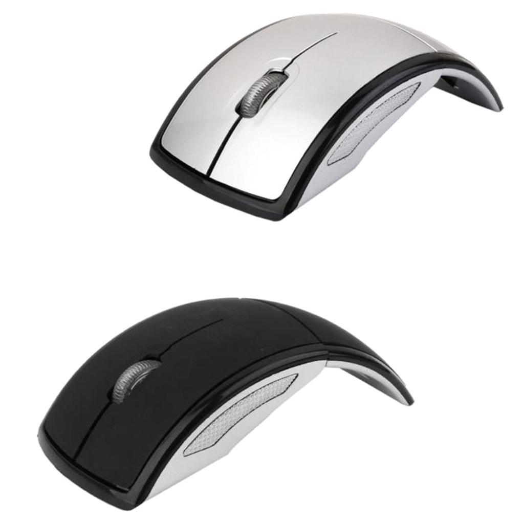 2Pcs 2.4 GHz Wireless Foldable Folding Arch Laptop Optical Mouse USB Mice