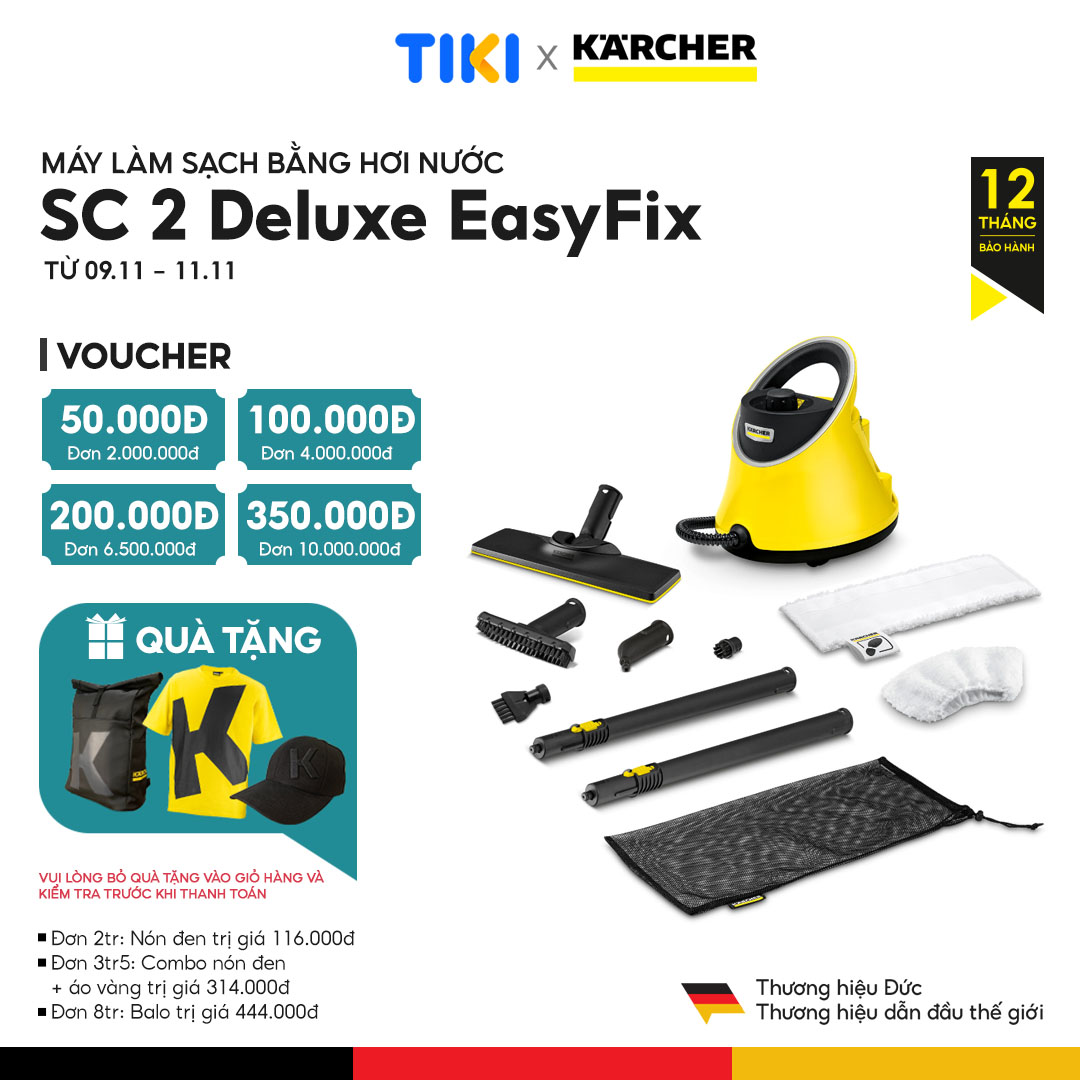 Máy Làm Sạch Bằng Hơi Nước Karcher, SC 2 Deluxe EasyFix - Hàng Chính Hãng