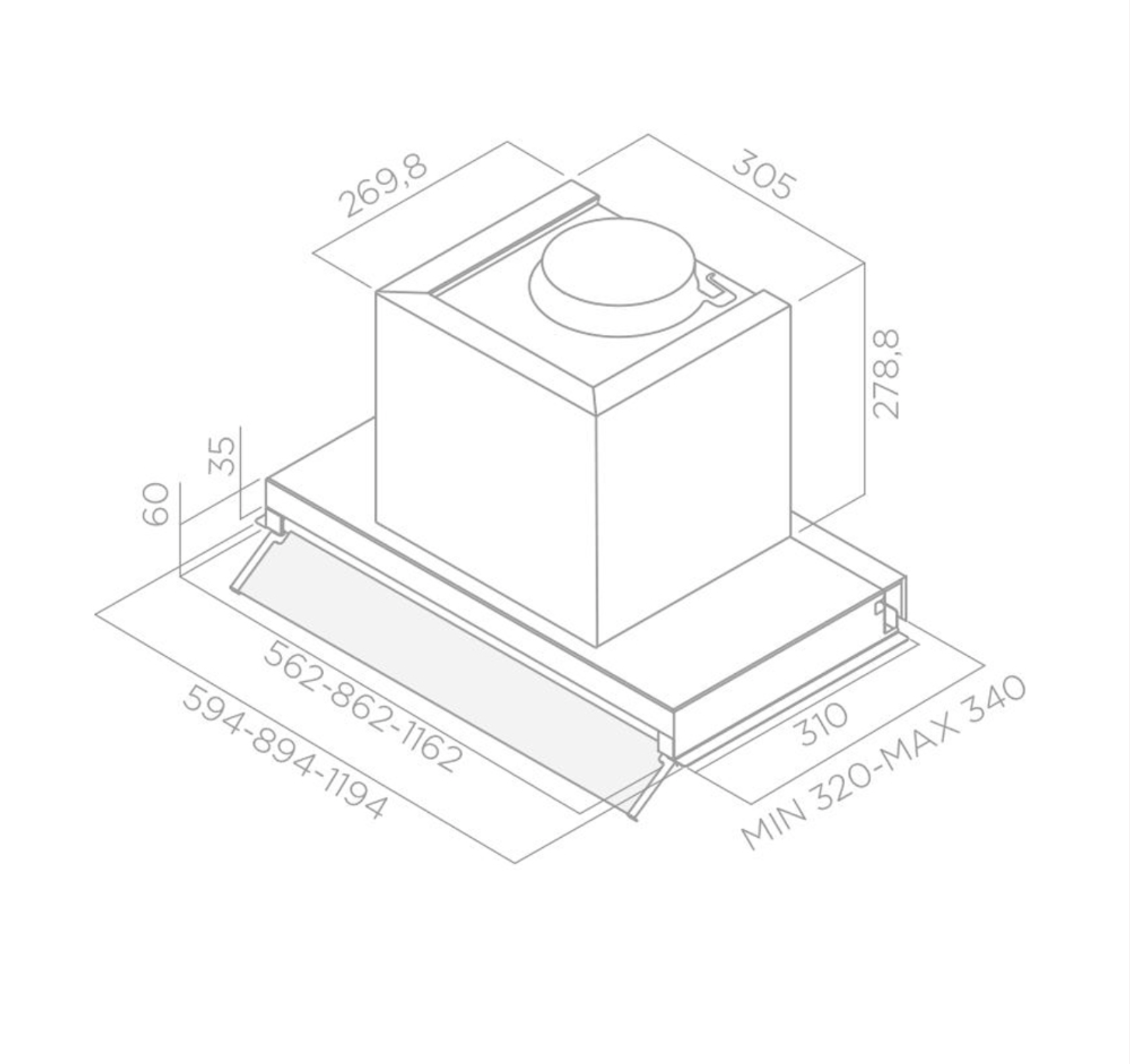 Máy Hút Mùi Âm Tường BOX IN - ELICA Ý -  Hàng Chính Hãng