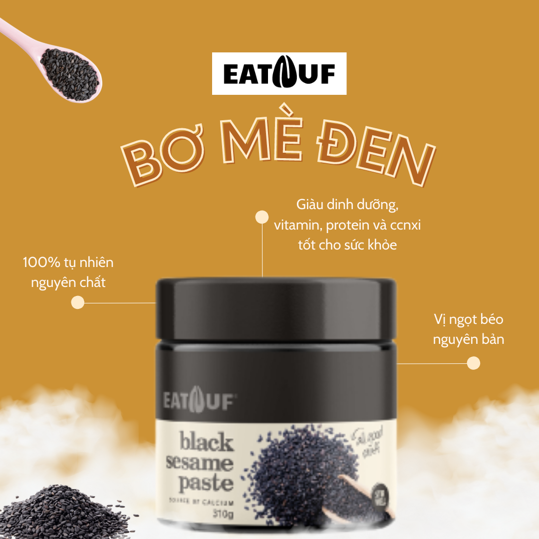 Bơ Mè Đen Rang Mịn Không Đường Cung Cấp Nhiều Canxi EATNUF