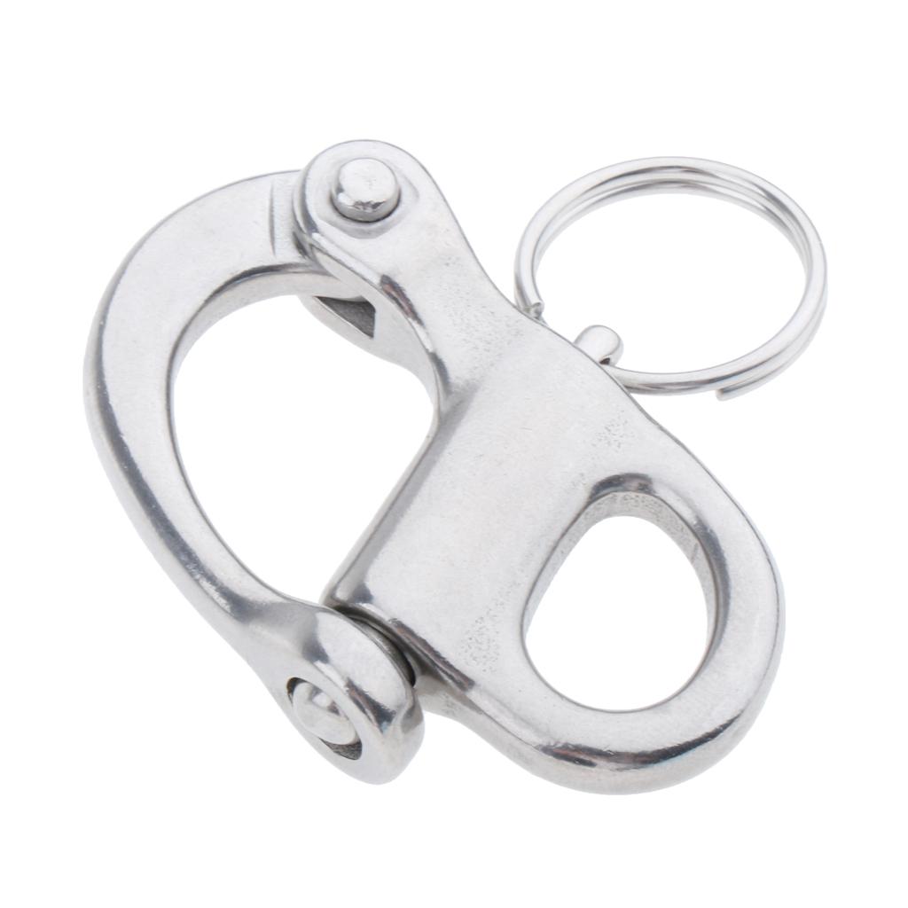 2pcs Stainless Steel Swivel Carabiner Kayak Quick Release Buckle