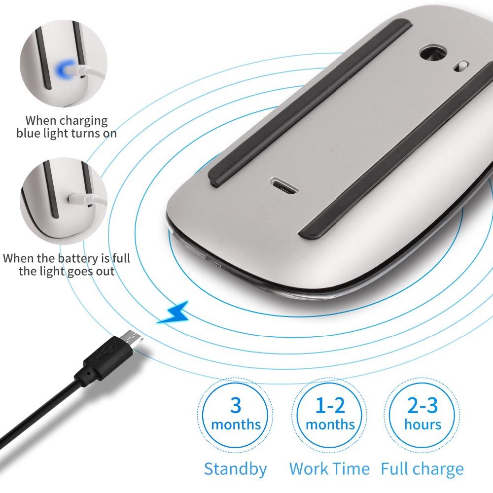 Bluetooth Không Dây Máy Tính Laser Magic Mouse Thiết Mause 1600 DPI Siêu Mỏng Văn Phòng Nhỏ Chuột Cho Apple Macbook - one