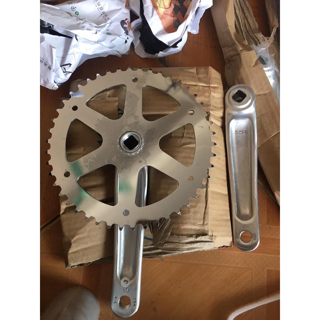 Bộ Đùi Dĩa 46 Răng ,Dài 170mm Chất Nhôm Cho Xe Đạp Fixed Gear