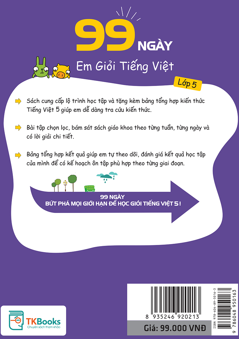 99 Ngày Em Giỏi Tiếng Việt Lớp 5 ( bản 2019 Tặng bookmark)