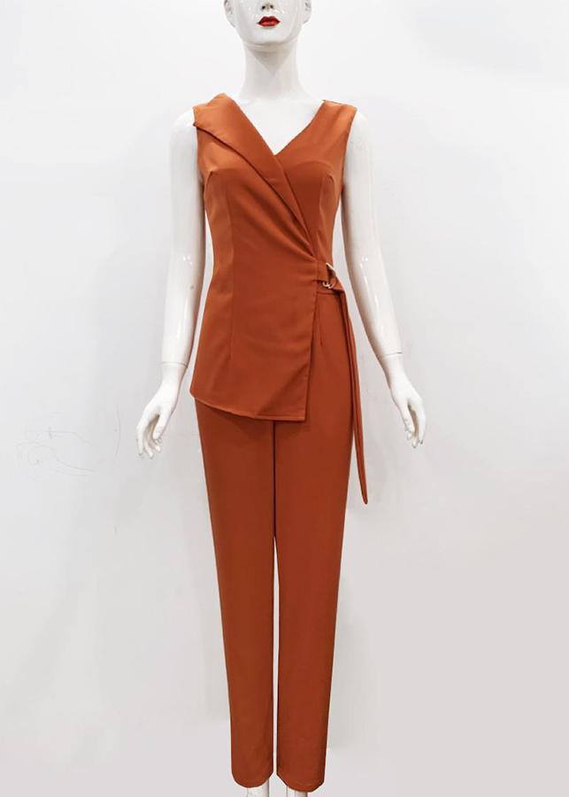 Jumpsuit Dài Đi Phố Kiểu Jumpsuit Công Sở Cách Điệu Eo Sát Nách - Thời Trang Công Sở GOTI 3260