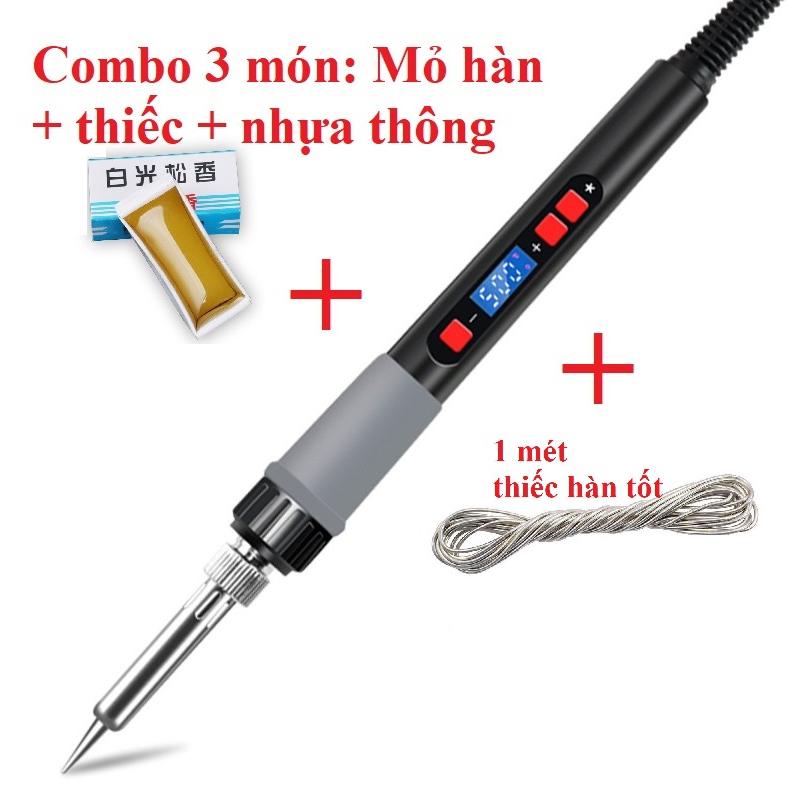 Mỏ hàn điện tử công suất cao 220Vac-80w, điều chỉnh nhiệt độ, có màn hình hiển thị # công dụng cụ