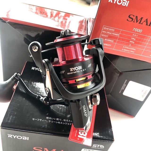 Máy câu cá RYOBI SMAP RG 8000 tải cá 10kg hàng nhật nhập khẩu máy cực khoẻ y hình