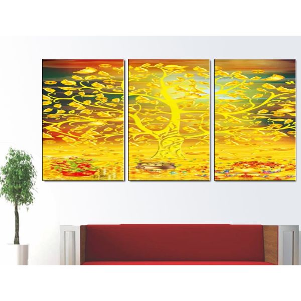 Tranh Treo Tường Hiện Đại Phòng Khách - Kim Tiền T3M---10952