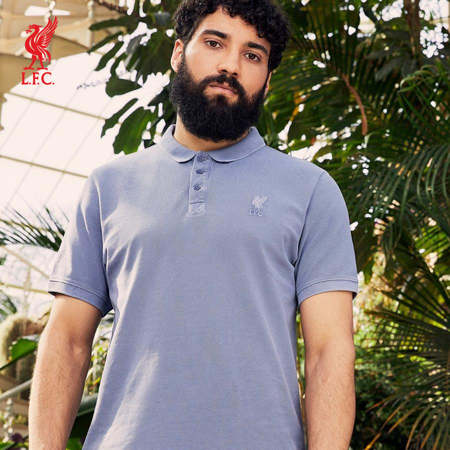 Áo thun polo tay ngắn thể thao nam LFC INT LAUNDERED POLO - DENIM - A15682