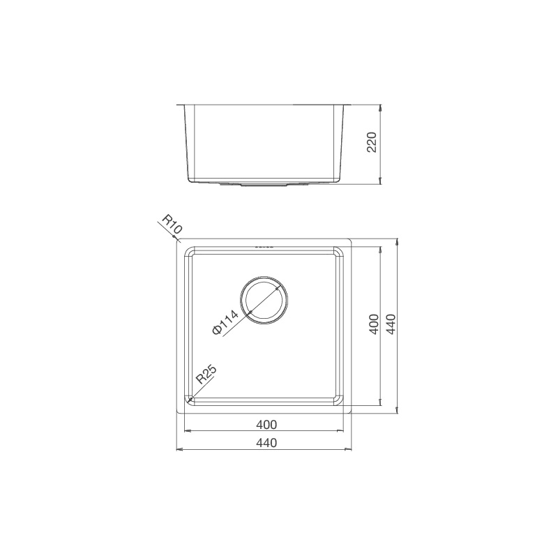 Chậu rửa chén Malloca MS 6044 - Inox 304 - Hàng Chính Hãng