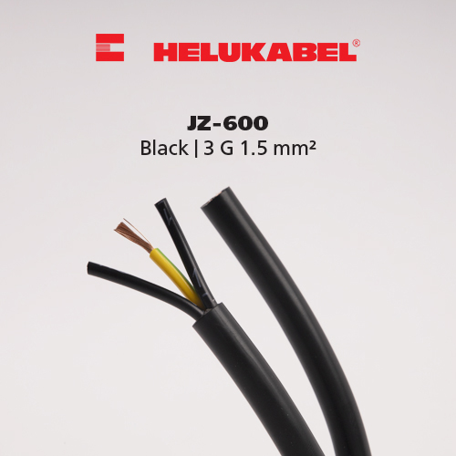 Dây cáp điều khiển HELUKABEL JZ-600 | Black | 3 G 1.5 mm²