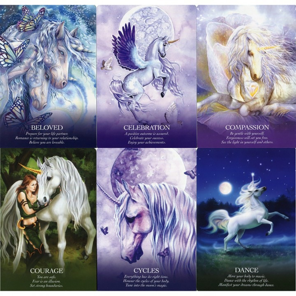 Bộ Bài Oracle Of The Unicorns 44 Lá Bài Tặng File Tiếng Anh Và Đá Thanh Tẩy