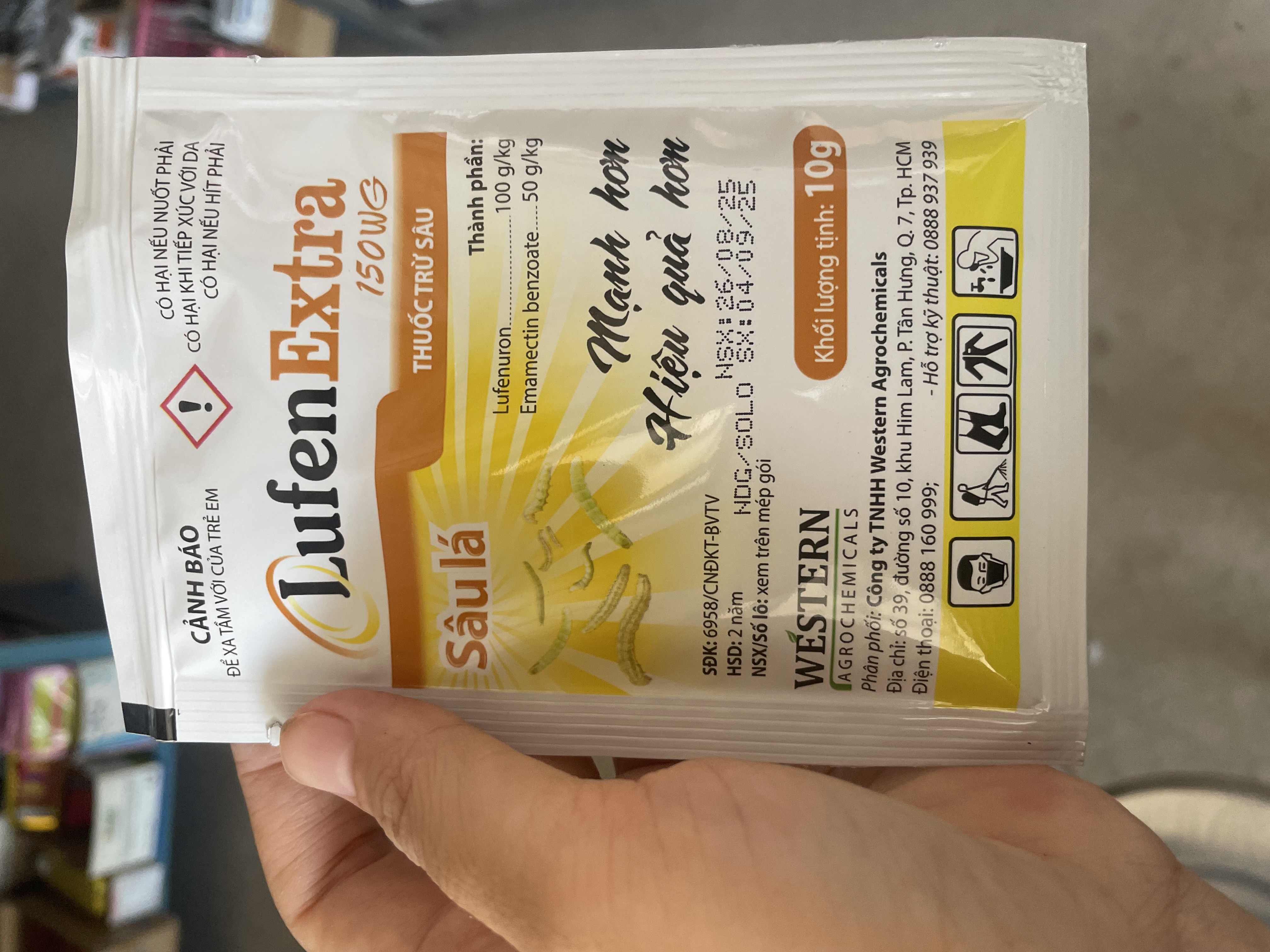 Thuốc trừ sâu Lufen Extra 150WG (gói 10g)Đặc trị các loại sâu hại, đặc biệt là sâu lá
