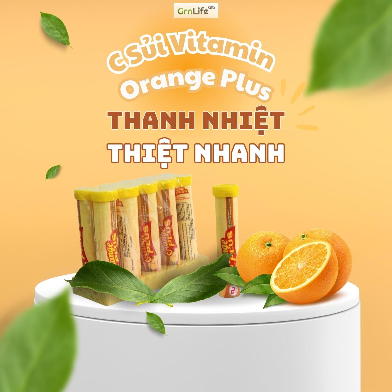 C Sủi Cam Orange Plus Đại Uy (tuýp 20 viên sủi 3g)