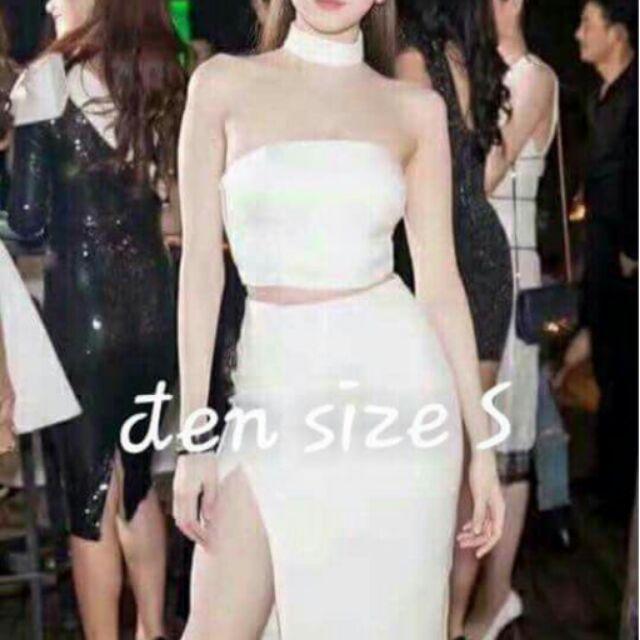 Sét trắng áo ống kèm vòng cổ