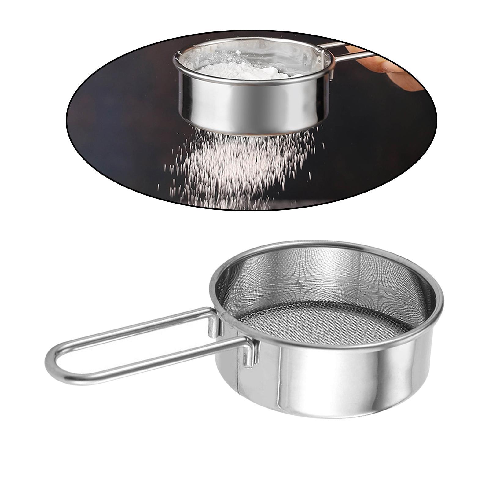Stainless Steel Flour Sifter Mini Multipurpose Oil Strainer for Flour Coffee