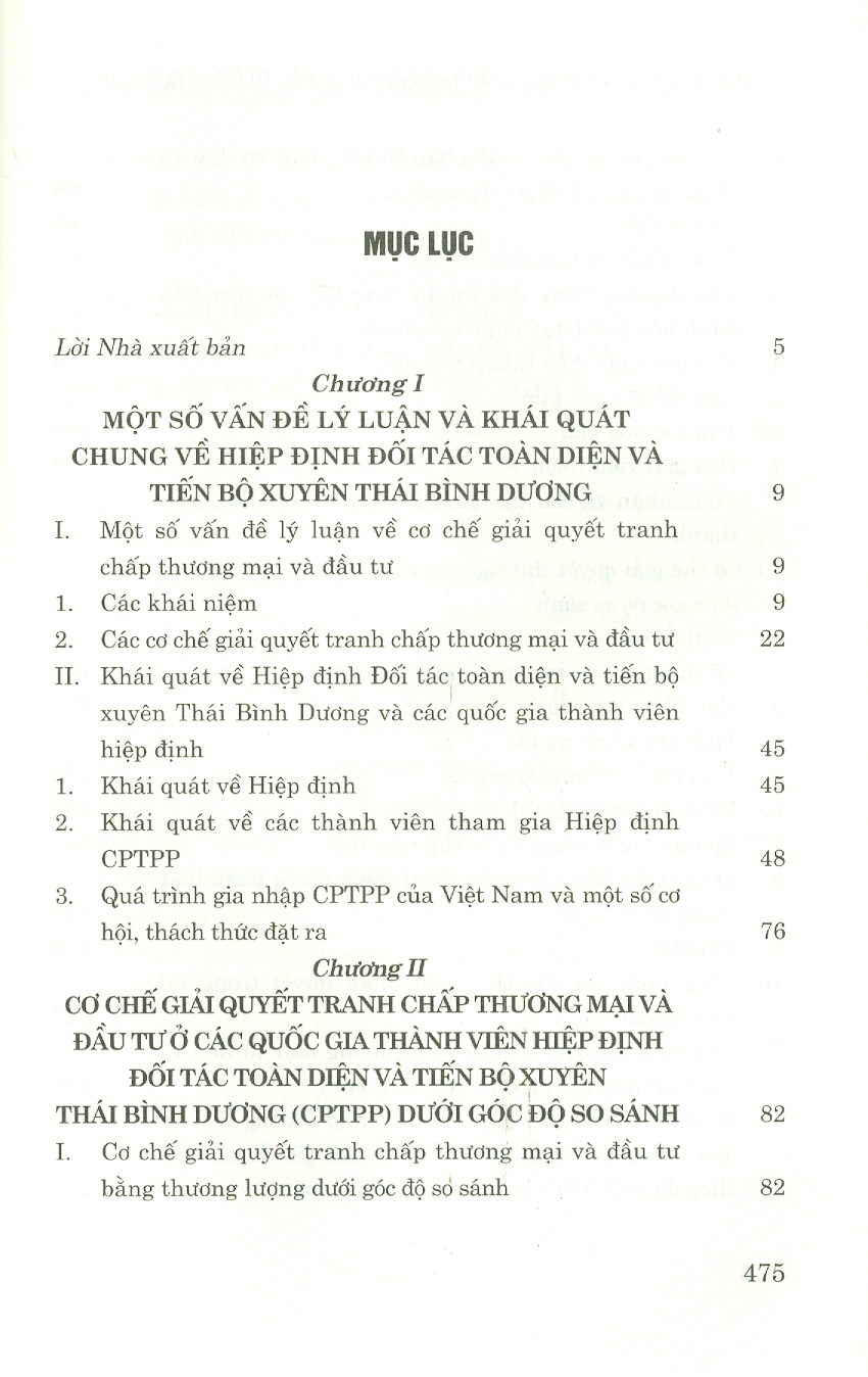 Cơ Chế Giải Quyết Tranh Chấp Thương Mại Và Đầu Tư Ở Các Nước Thành Viên Hiệp Định Đối Tác Toàn Diện Và Tiến Bộ Xuyên Thái Bình Dương (Sách chuyên khảo)