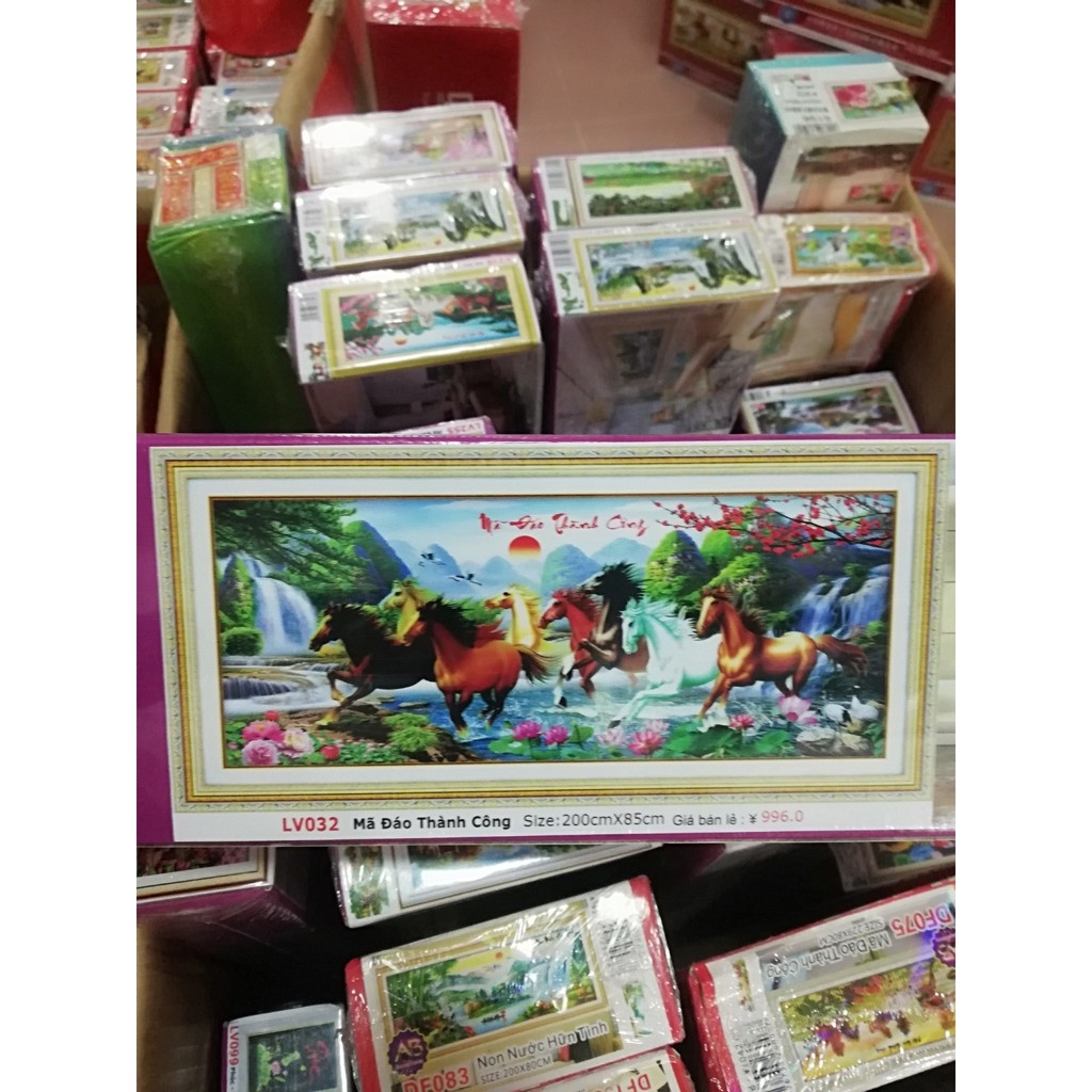 Tranh đính đá cao cấp Mã Đáo Thành Công chưa đính