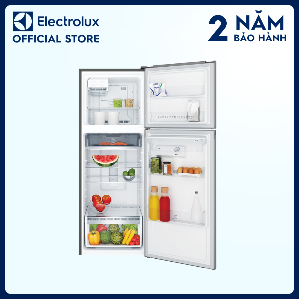 [Freeship] Tủ lạnh Electrolux Inverter ngăn đá trên có ngăn đông mềm 312 lít - ETB3440K-A - Lấy nước bên ngoài, khử mùi diệt khuẩn, khay kim loại cao cấp [Hàng chính hãng]
