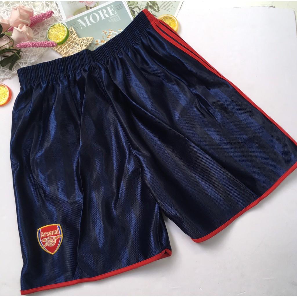 Quần đùi nam từ 60-75kg quần sọt thể thao mặc nhà thun bóng phối 3 sọc - QDN03