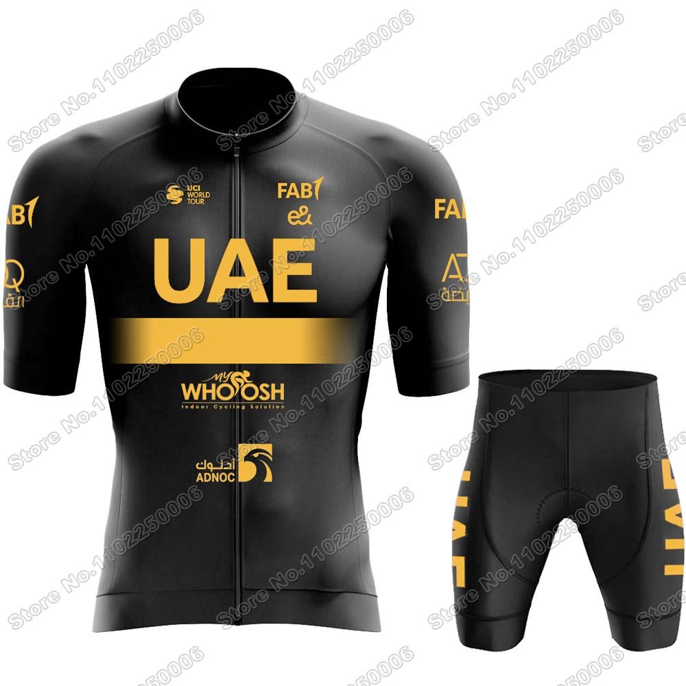 Đội Vàng UAE 2023 Đi Xe Đạp Quần Áo Thời Trang Mùa Hè Bộ Quần Áo Đạp Xe Jersey Tay Ngắn Cao Cấp Xe Đạp Đường Bộ Áo Sơ Mi Phù Hợp Với MTB Color: 8 Size: XXS