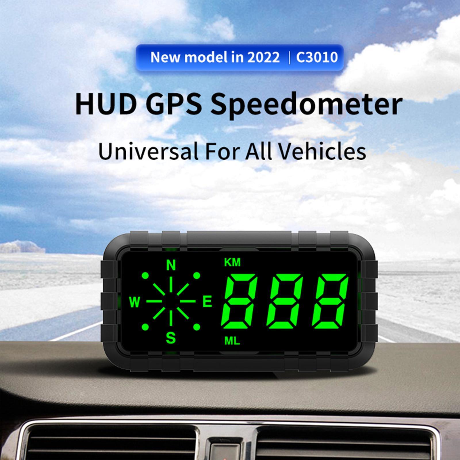 Speed Odometer Mileage HUD Head up for All Cars Truck Motorcycle C3010 Digital Speed Alarm Digital Head up Display Speedometer Speed Warning