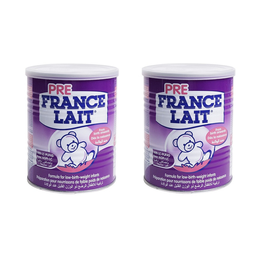 Bộ 2 Lon Sữa cho trẻ sinh non, nhẹ cân Pre France Lait 400g