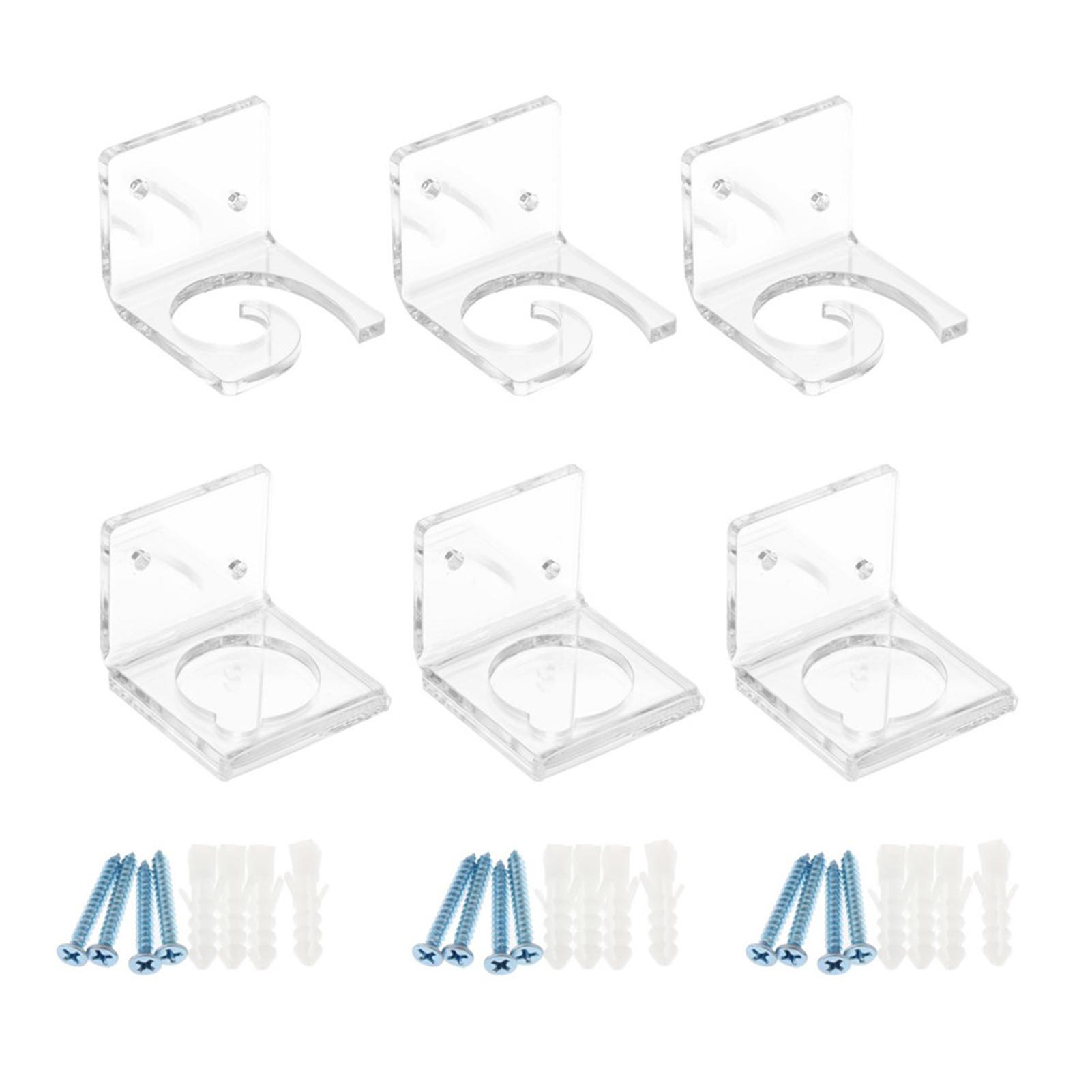 3 Set giá đỡ acrylic trong suốt treo tường trưng bày cần câu cá kiểu đứng