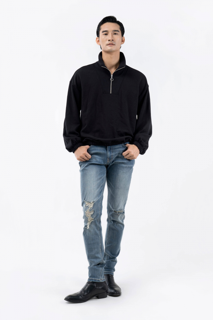 Quần Jean Nam ROUTINE wash Rách Form Slim - 10F22DPA013 | LASTORE MENSWEAR