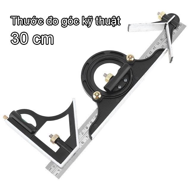 Thước đo góc đa năng thép hợp kim dài 30cm DIY - Thước đo góc kỹ thuật độ chính xác cao cho các bác thợ cơ khí, thợ mộc