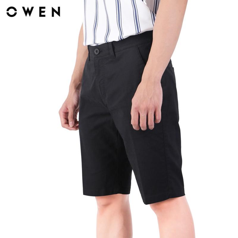 Quần short nam Owen Slim Fit màu Đen - SJ23875